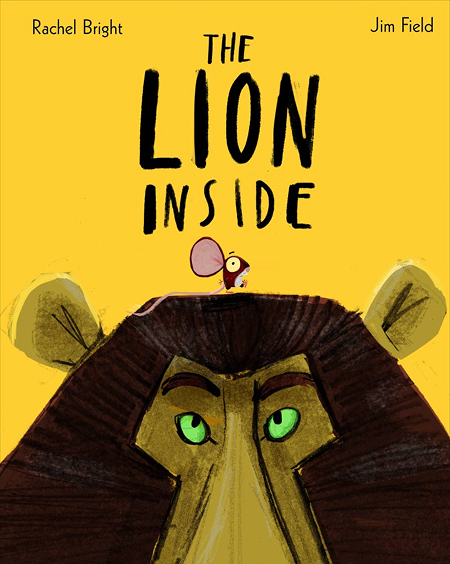 Book cover with lion and mouse illustration.