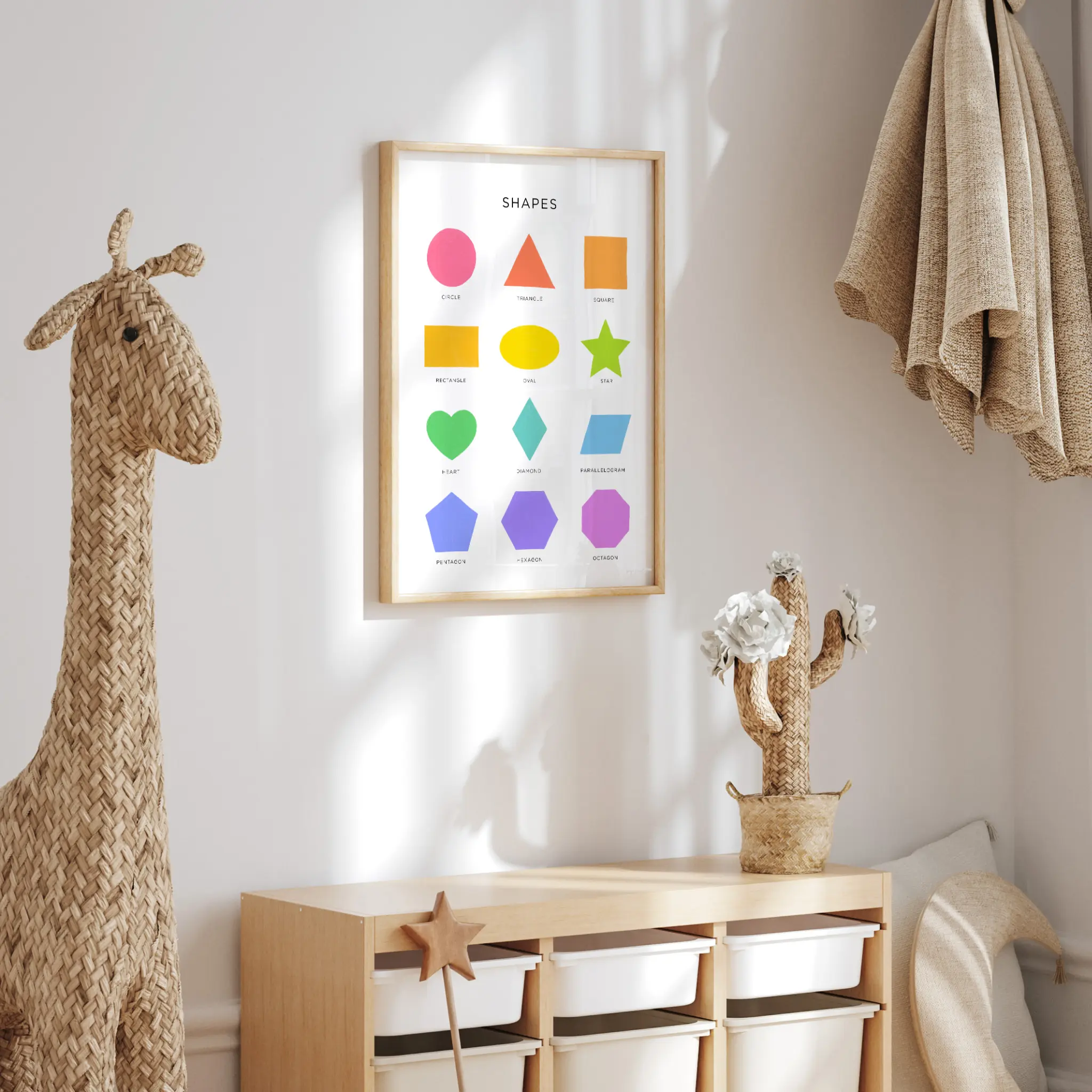 Shapes Educational Poster – Rainbow