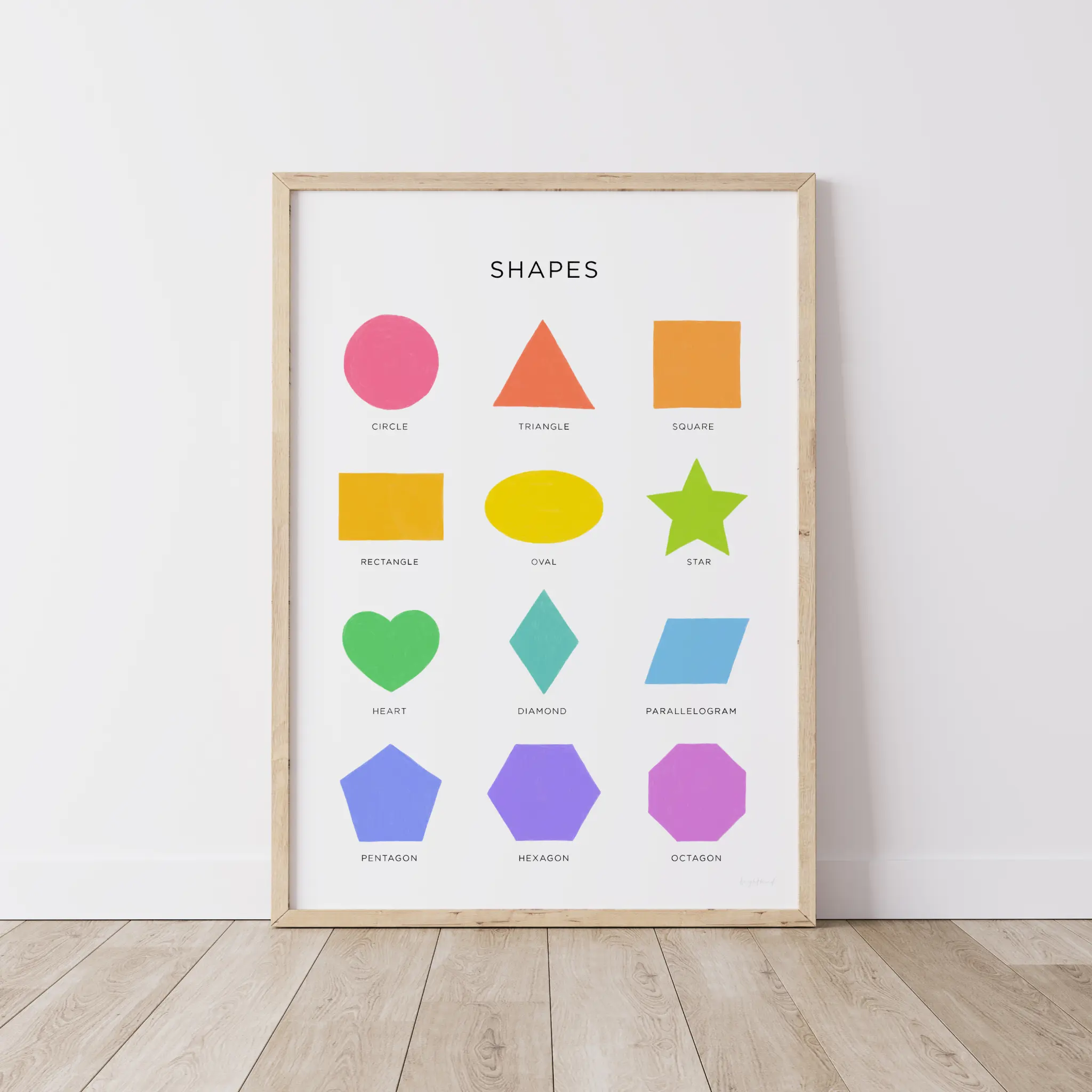 Shapes Educational Poster – Rainbow